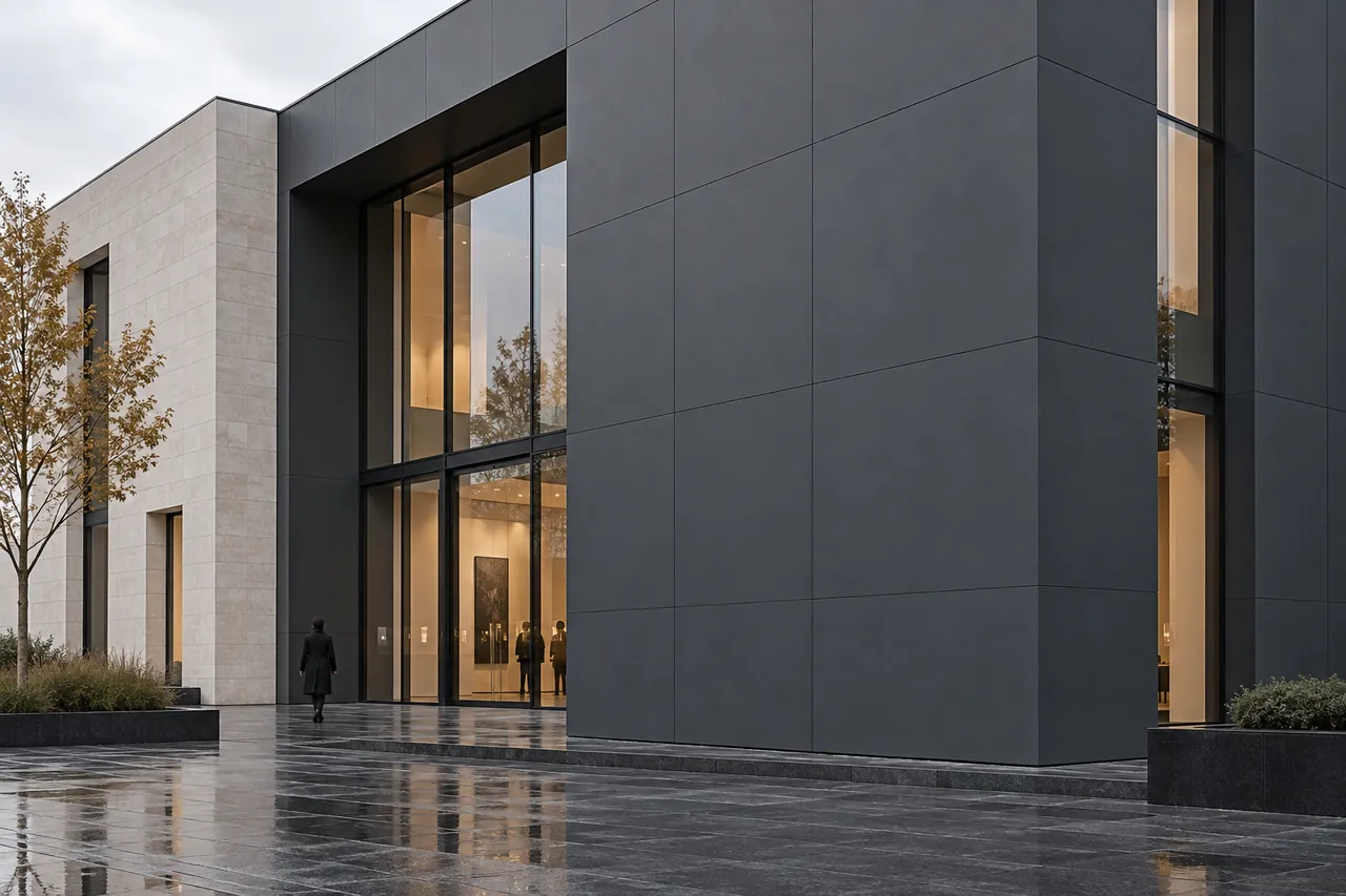 MONO Графит боз — ARTECO фторкөмүртек фасад панели | Arteco New Materials Technology (Kazakhstan) Group Ltd.