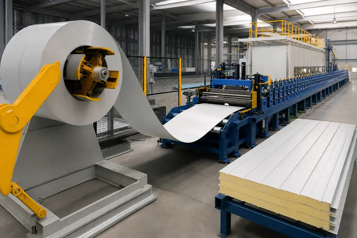 PIR wall panels — Warehouses — panel lamination detail 18 | Arteco New Materials Technology (Kazakhstan) Group Ltd.