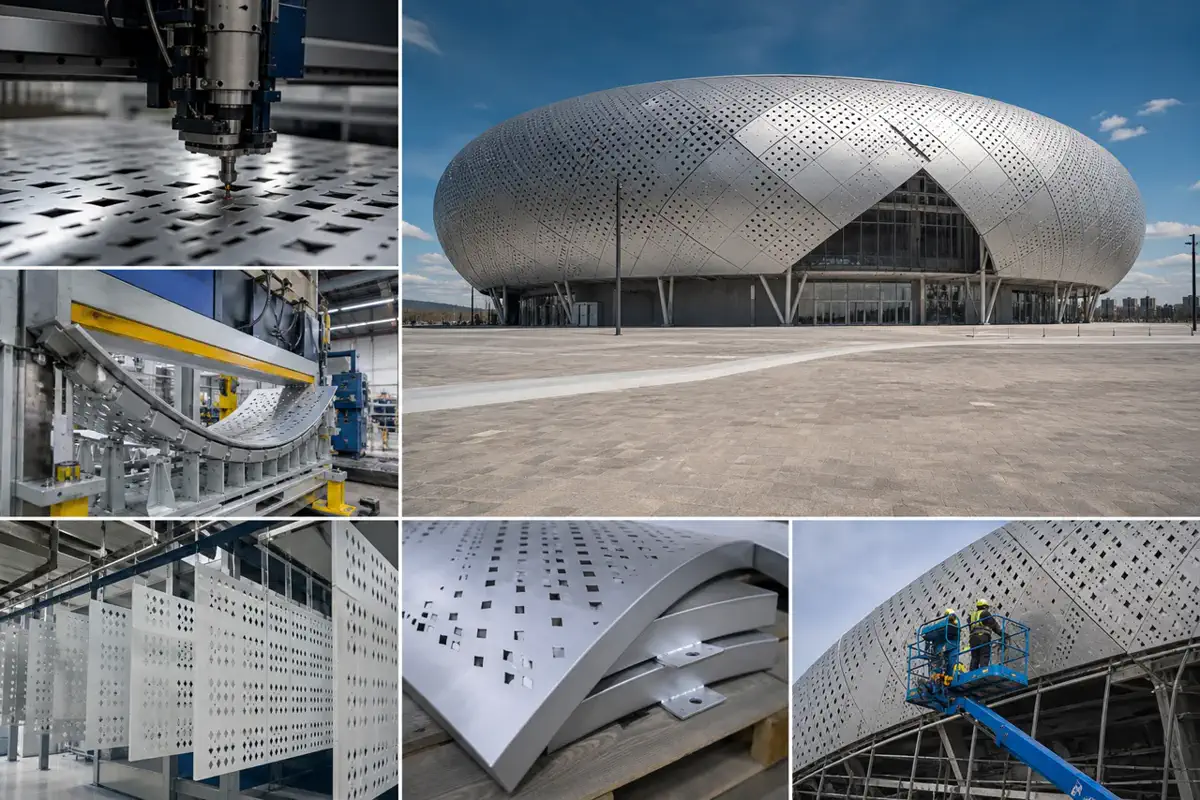 Алюминиевые фасадные панели — Stadiums and football venues — пищевая промышленность 11 | Arteco New Materials Technology (Kazakhstan) Group Ltd.