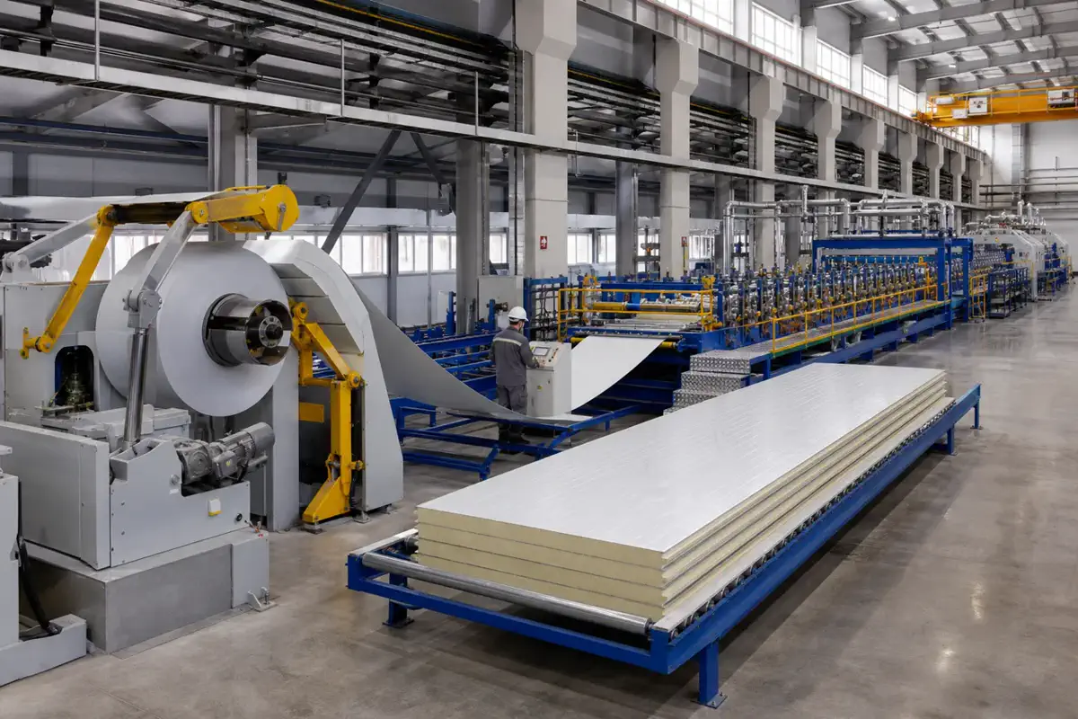 PIR wall panels — thermal insulation — production process 16 | Arteco New Materials Technology (Kazakhstan) Group Ltd.